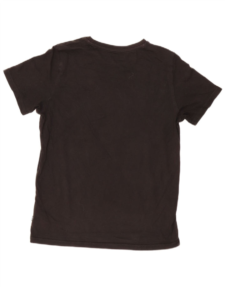 Puma Herren Grafik T-Shirt Top Small Schwarz Baumwolle