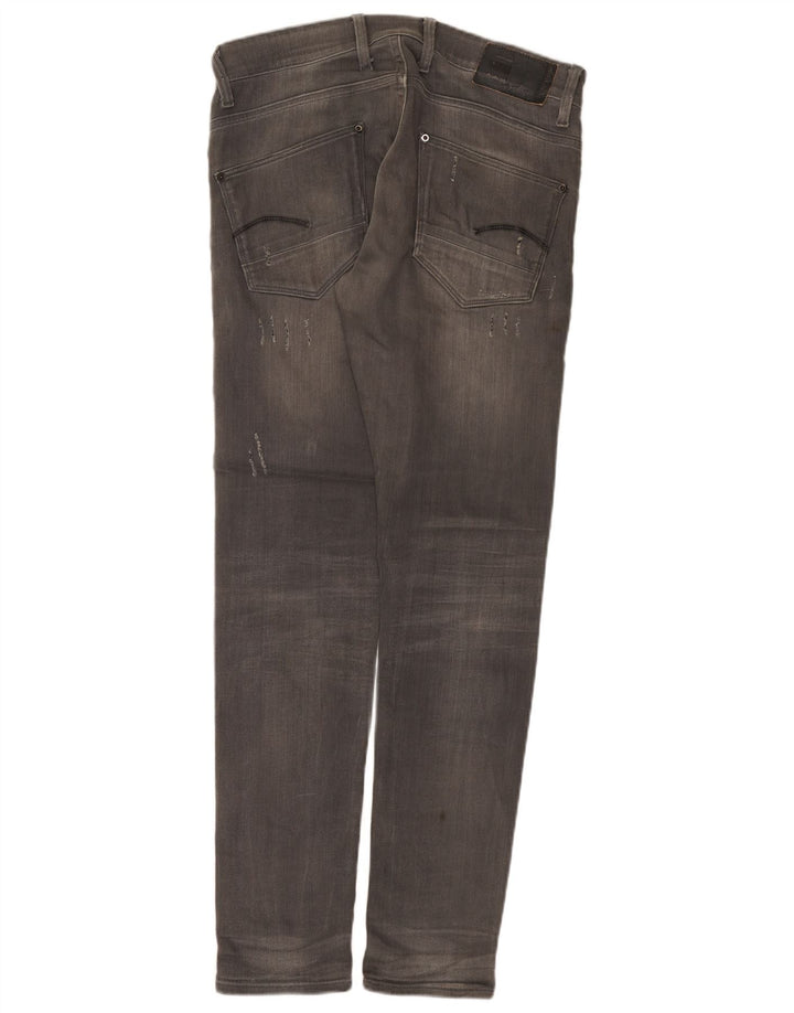 G-Star Herren Revend Distressed Super Slim Jeans W32 L32 Graue Baumwolle