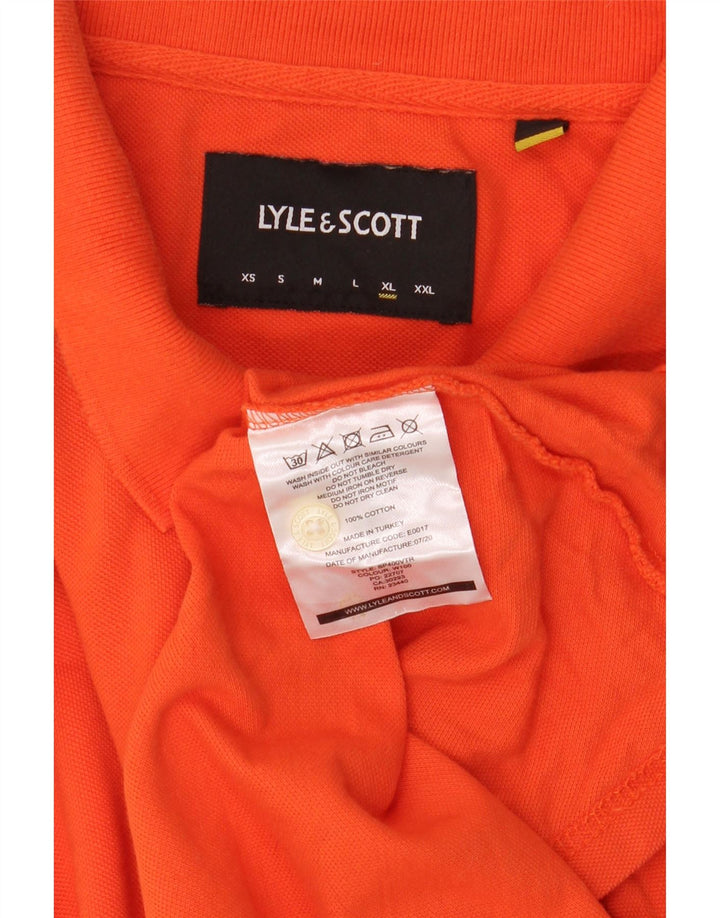 Lyle & Scott Herren Poloshirt XL Orange Baumwolle