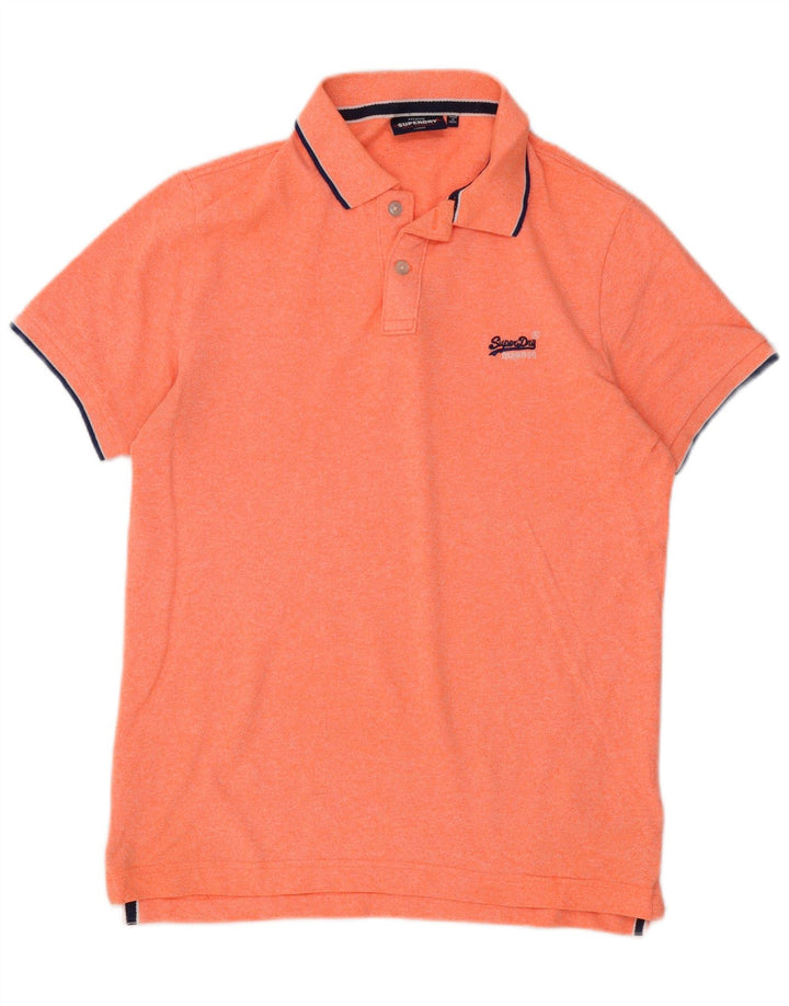 Superdry Herren-Poloshirt, große orangefarbene Baumwolle