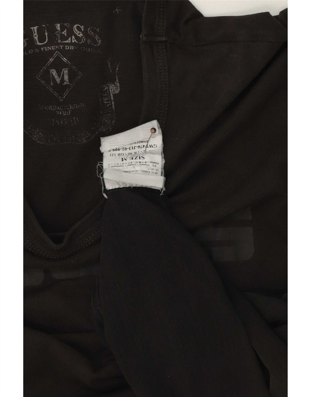 Guess Herren-T-Shirt mit Grafik, mittelschwarz, Baumwolle