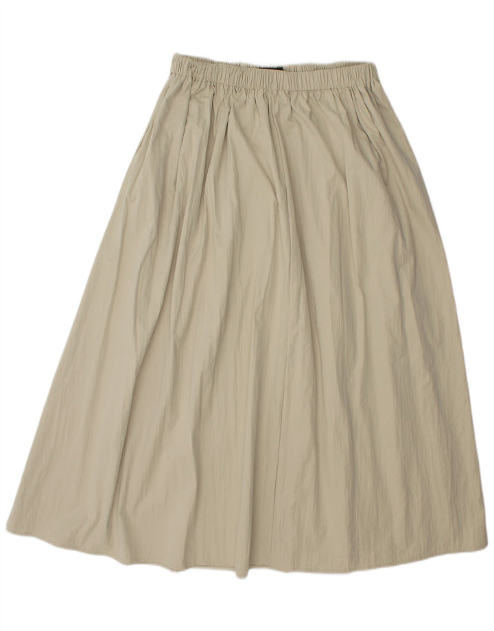 Zara Damen ausgestellter Rock, Größe S, W26, Beige, Polyester