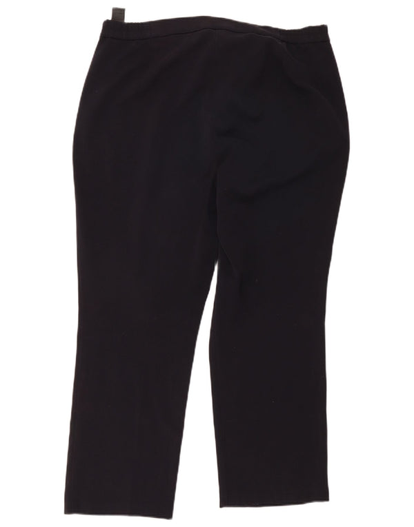 Marks & Spencer Damen-Hose mit hoher Taille, kurz geschnitten, UK 14, Größe L W34 L26, Marineblau