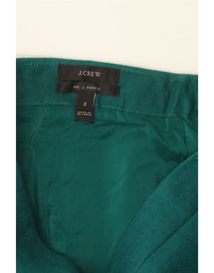 J. CREW Womens Pencil Skirt US 2 XS W28 Green Polyester Vintage J. Crew and Second-Hand J. Crew from Messina Hembry 