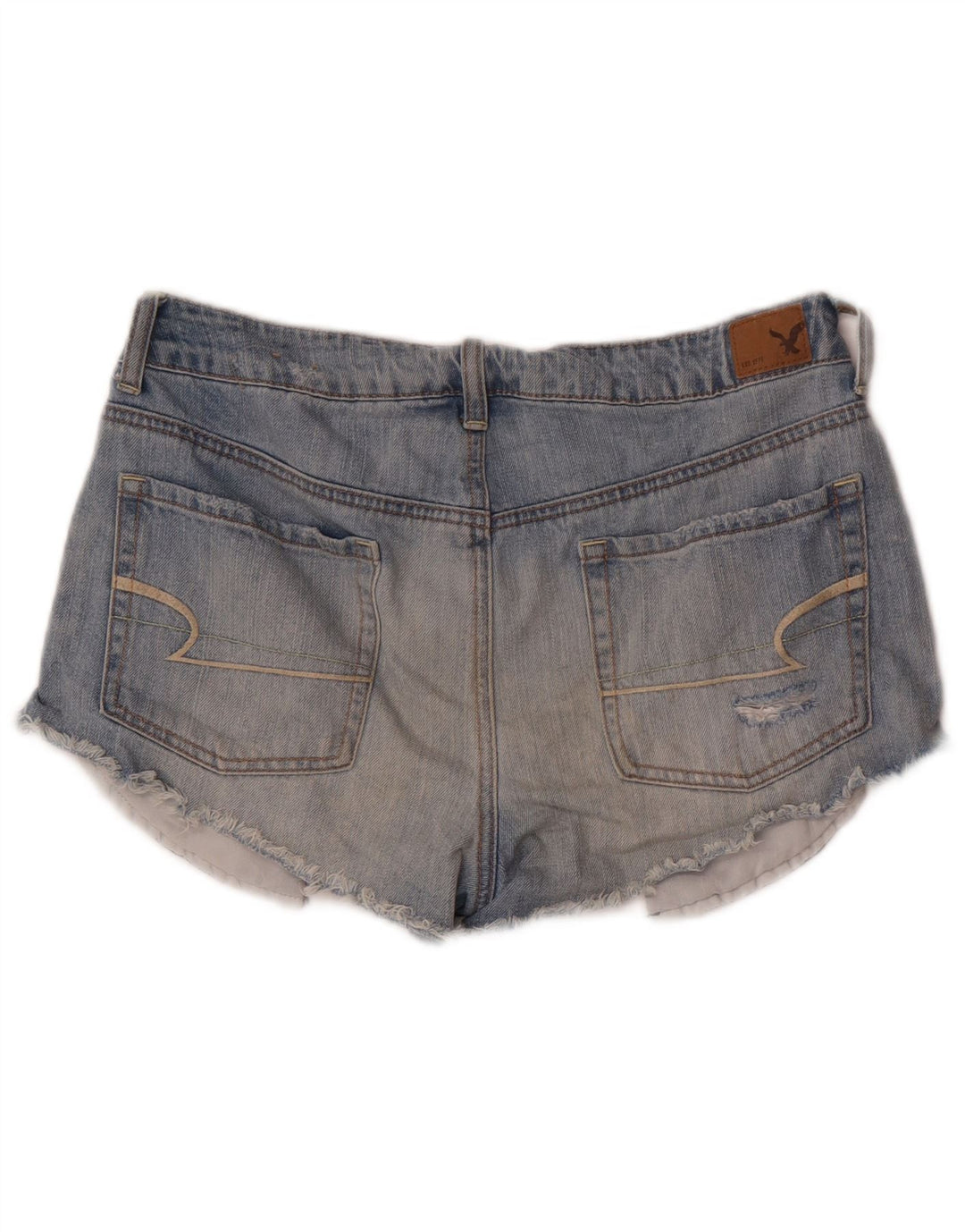 American Eagle Damen-Jeansshorts im Distressed-Look, US 8, Mittel, W30, Blau