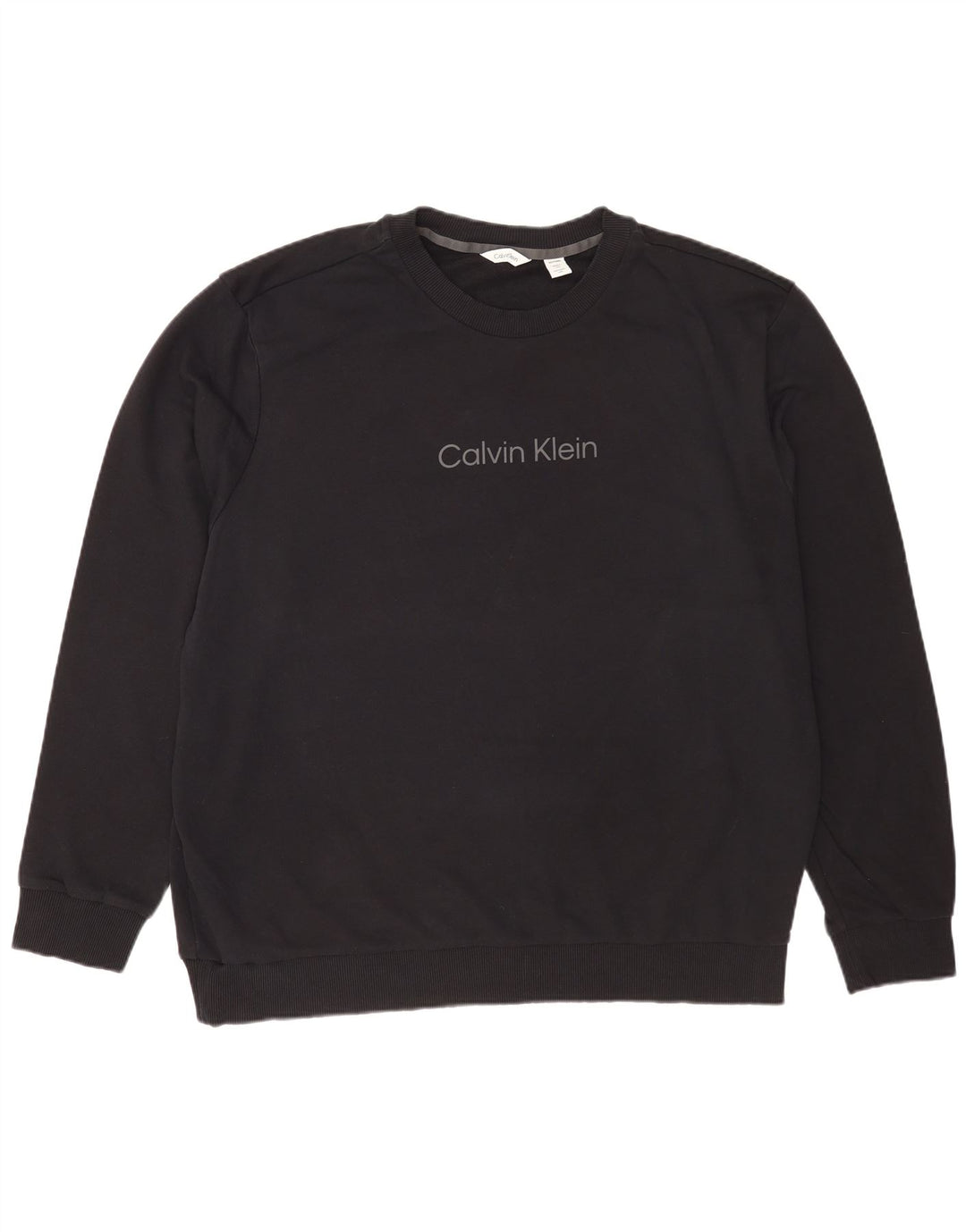Calvin Klein Herren Graphic Sweatshirt Pullover 2XL Schwarz Baumwolle