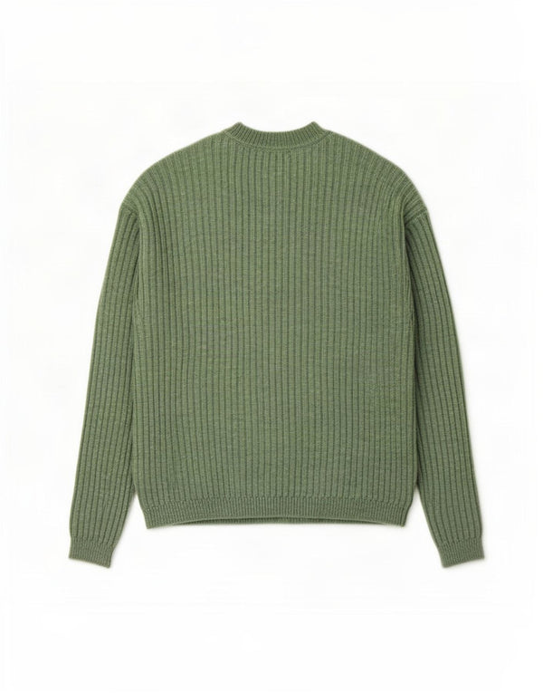 Marks & Spencer Damen-Pullover mit Rundhalsausschnitt, Gr. 10, Größe S, grün meliert