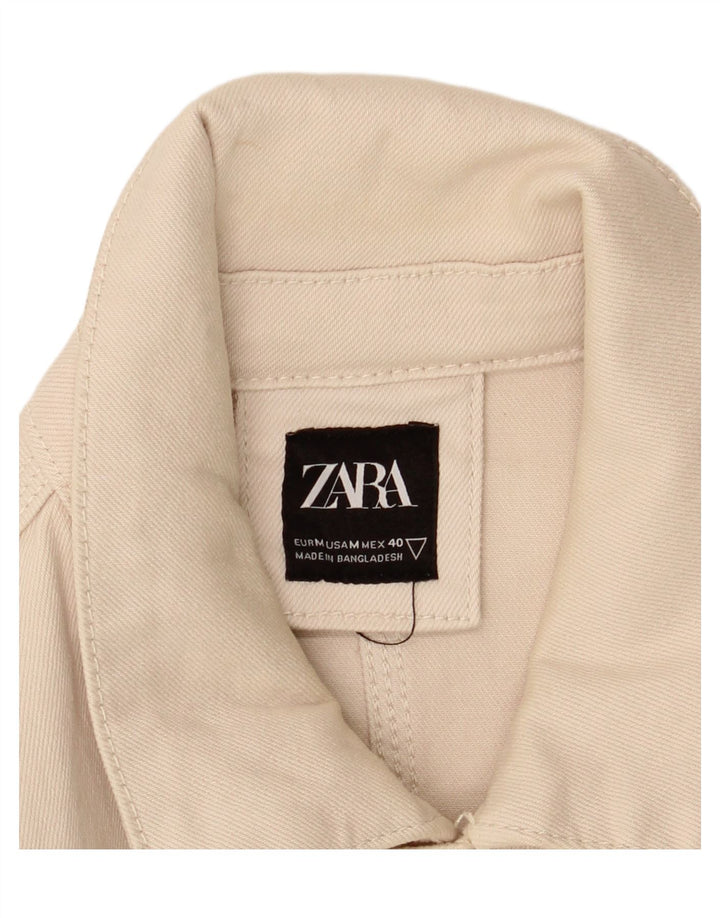 Zara Herren-Utility-Jacke UK 38 Mittelbeige Baumwolle