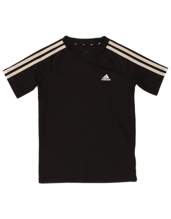 Adidas Jungen Aeroready T-Shirt Top 9–10 Jahre, schwarzes Polyester