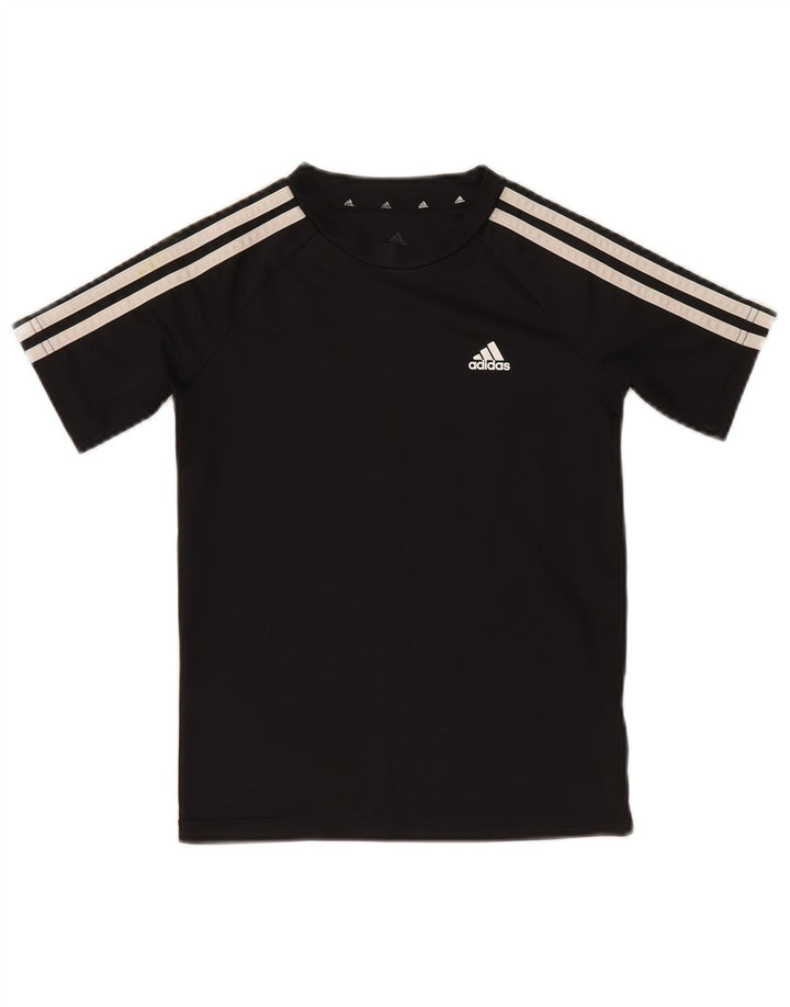 Adidas Jungen Aeroready T-Shirt Top 9–10 Jahre, schwarzes Polyester