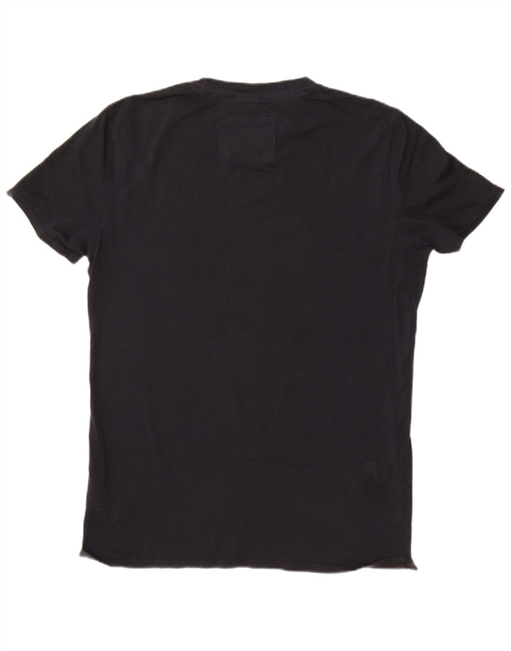 Puma Herren Grafik T-Shirt Top Mittelschwarz Baumwolle