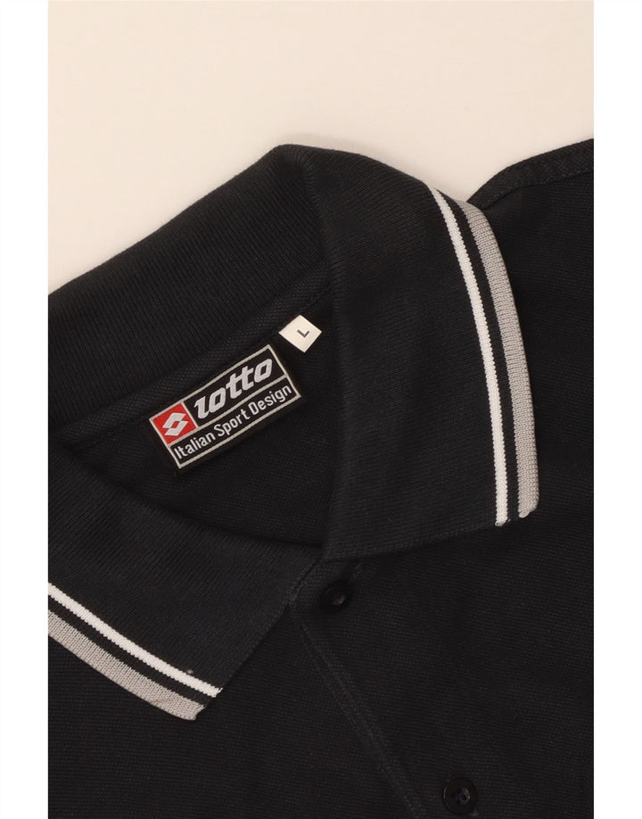 Lotto Herren-Poloshirt, Größe L, Schwarz