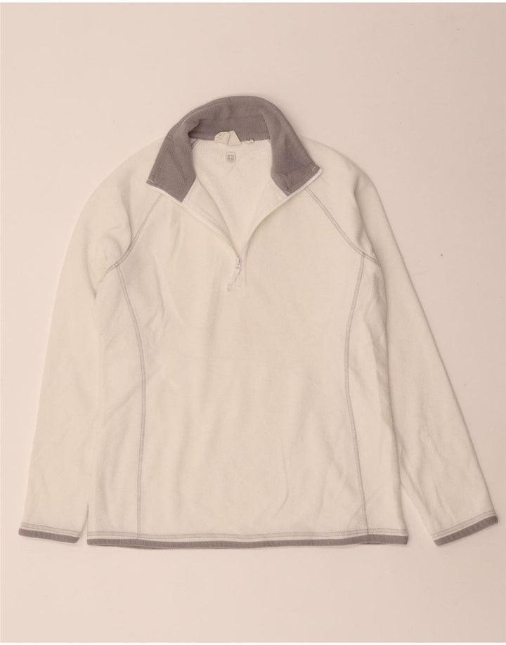 Mountain Warehouse Damen-Fleecepullover mit Reißverschluss am Kragen, UK 12, Mittelweiß