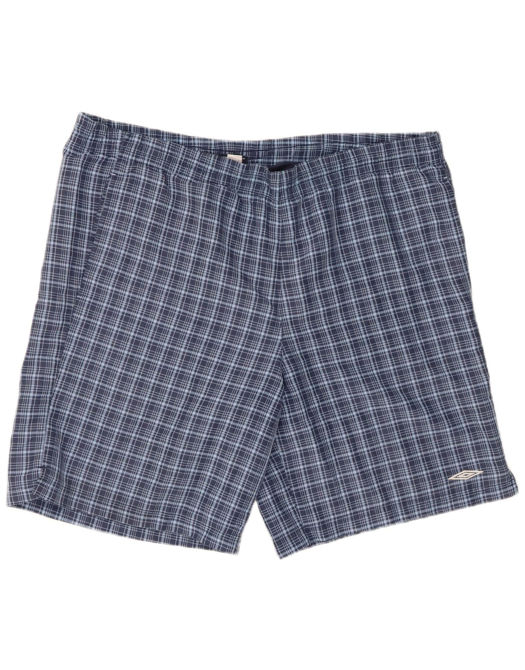 Umbro Herren Badeshorts XL Marineblau kariert Polyester