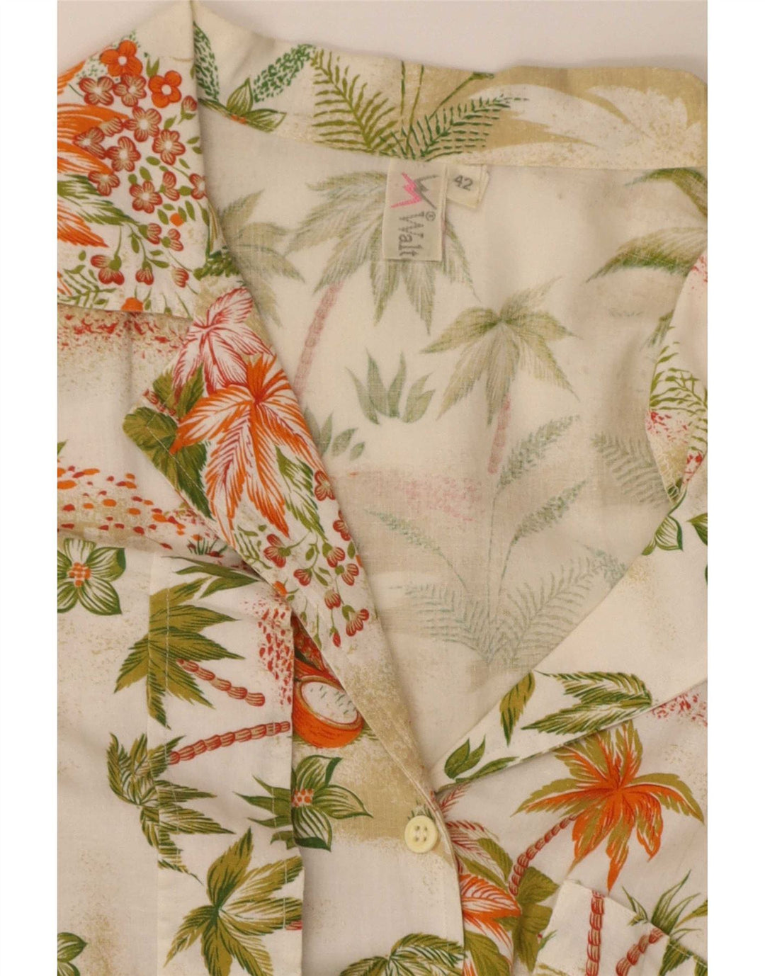 Vintage Damen Hawaiihemd IT 42 Medium Mehrfarbig geblümt