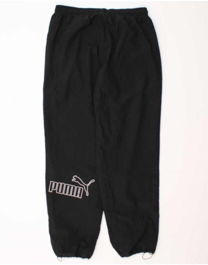 PUMA Mens Graphic Tracksuit Trousers Joggers Large  Black Polyester Vintage Puma and Second-Hand Puma from Messina Hembry 