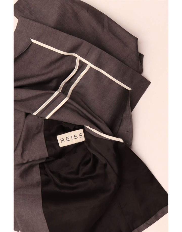 Reiss Herren-Blazer mit 2 Knöpfen, UK 38, mittelgraue Wolle