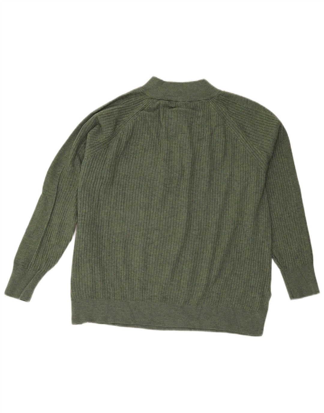 Marks & Spencer Damen-Pullover mit Reißverschluss am Hals, Gr. 16, Grün
