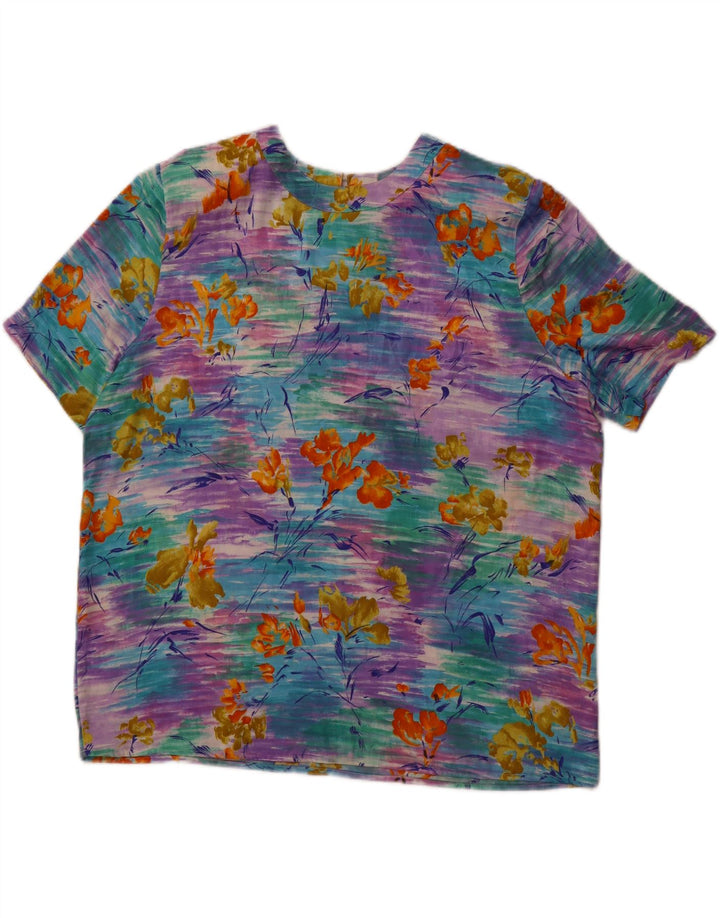 DIANA BENTALLS Womens Blouse Top IT 51 XL Multicoloured Floral Polyester