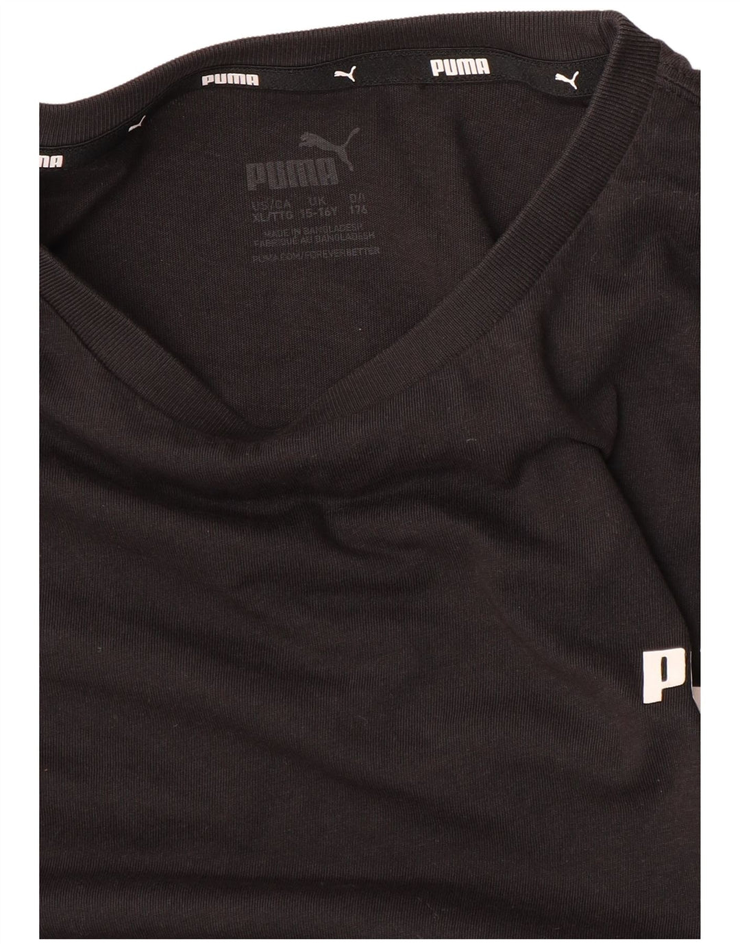 PUMA Jungen Graphic Top Langarm 15-16 Jahre XL Schwarz