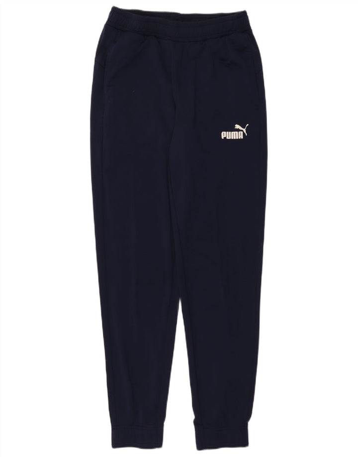 Puma Damen Trainingshose Jogger UK 12 Medium Marineblau Polyester
