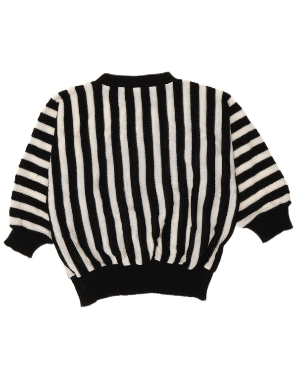 C&A Damen-Pullover mit U-Boot-Ausschnitt, EU 48/50, XL, schwarz gestreift, Acryl
