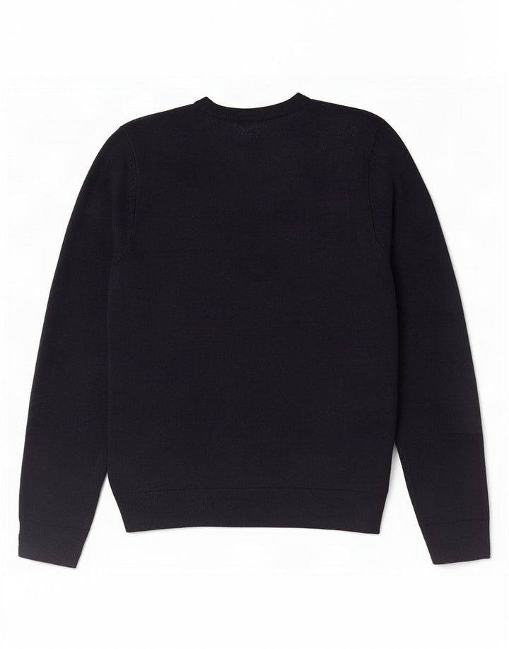 Marks & Spencer Herren-Pullover mit V-Ausschnitt, Mittelblau, Acryl