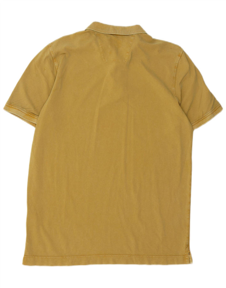 Camel Active Herren-Poloshirt aus roh gefärbter Baumwolle, groß, Gelb