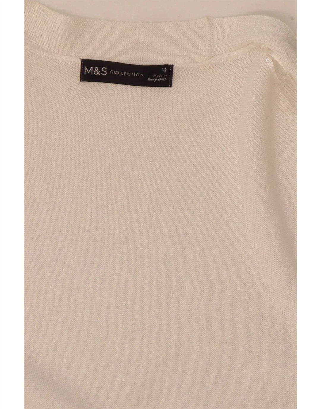 Marks & Spencer Offener Damen-Cardigan-Pullover UK 12 Mittelweiß