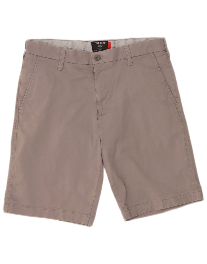 DOCKERS Herren Chinoshorts W32 mittelgraue Baumwolle