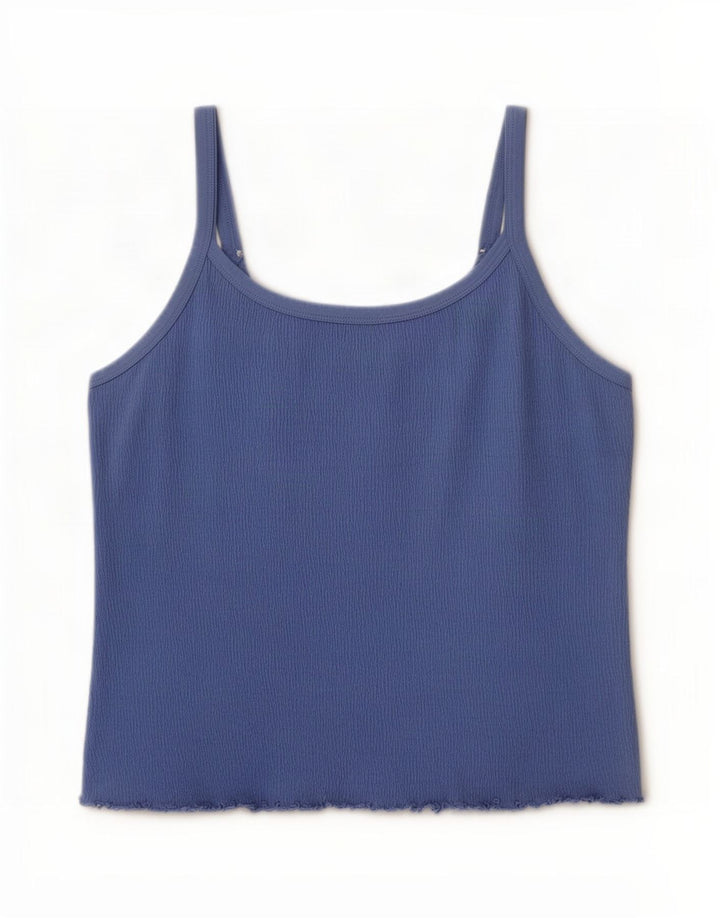 M&Co Damen Cami Top UK 20 2XL Blaue Baumwolle