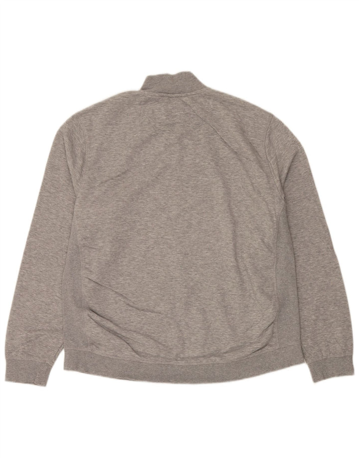 Penguin Herren-Sweatshirt mit Reißverschluss, XL, graue Baumwolle