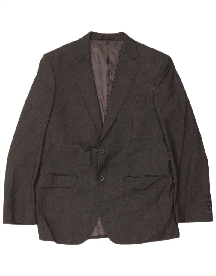 Marks & Spencer Herren-Blazer mit 2 Knöpfen, UK 40, Mittelgrau, Polyester