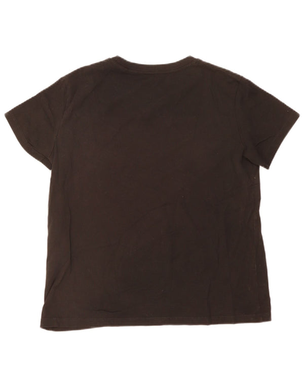 Levi's Damen-T-Shirt mit Grafik, UK 10, Größe S, Schwarz, Colourblock-Baumwolle