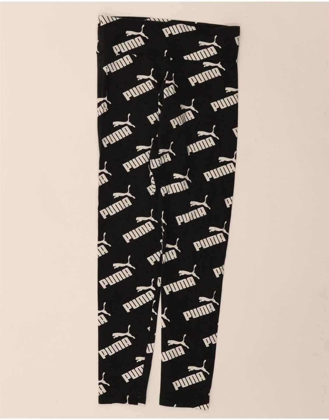 Puma Womens Graphic Leggings UK 10 Small Schwarz Baumwolle