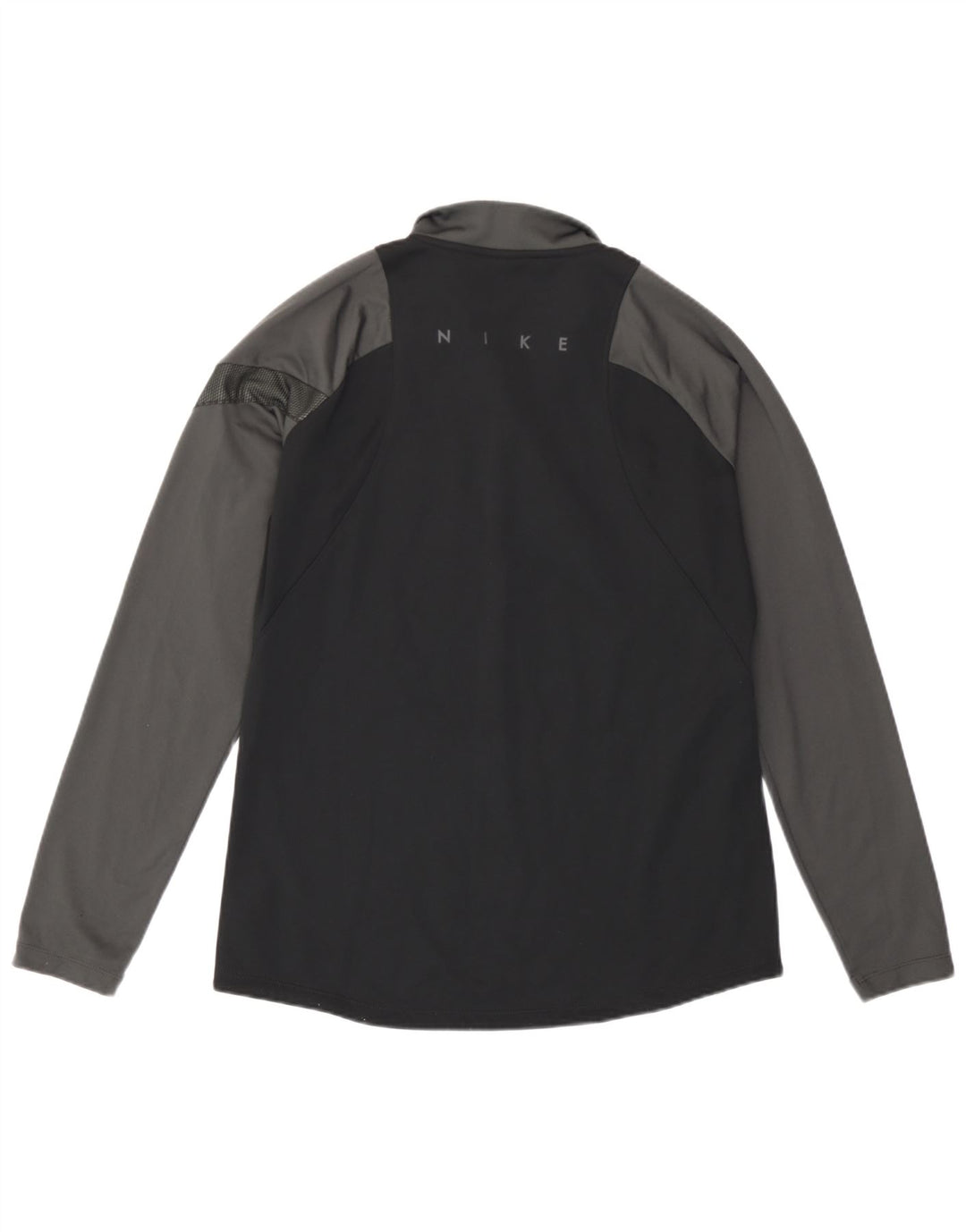 Nike Herren-Pullover-Trainingsanzugoberteil aus mittelschwarzem Colourblock-Polyester