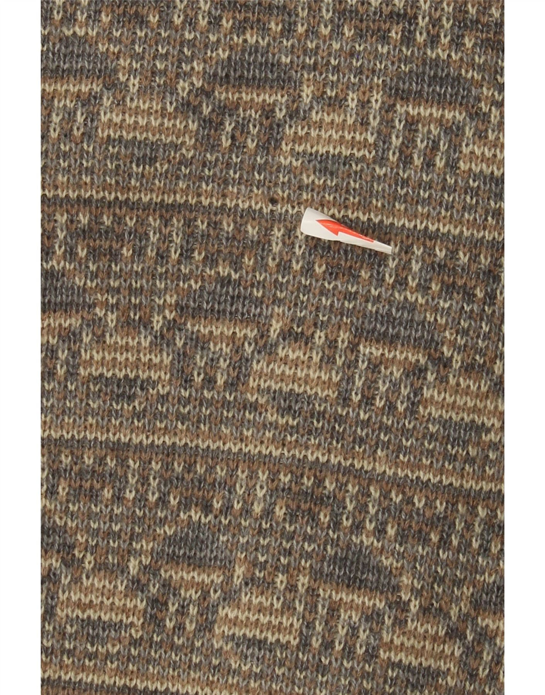 Vintage Herren Cardigan Pullover Mittelgrau Fair Isle Wolle