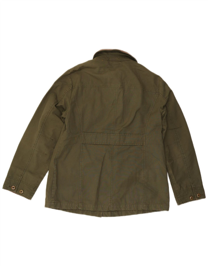 L.L.Bean Damen Übergroße Utility-Jacke UK 10 Small Khaki Baumwolle
