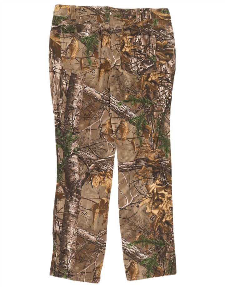 Realtree Damen Wanderhose US 14 XL W38 L33 Braune Camouflage-Baumwolle