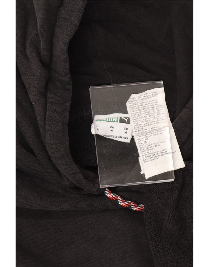 PUMA Herren Kapuzenpullover Mittelschwarz Colourblock Baumwolle