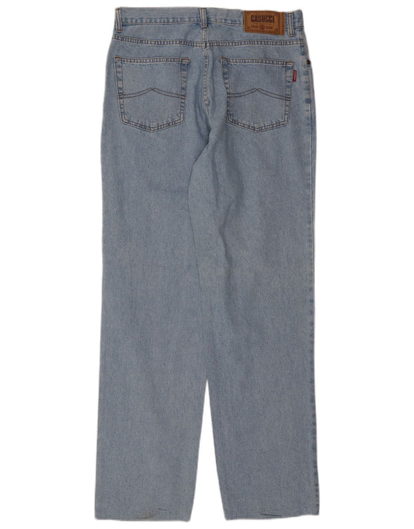 CASUCCI Herren Straight Jeans IT 52 XL W38 L33 Blaue Baumwolle