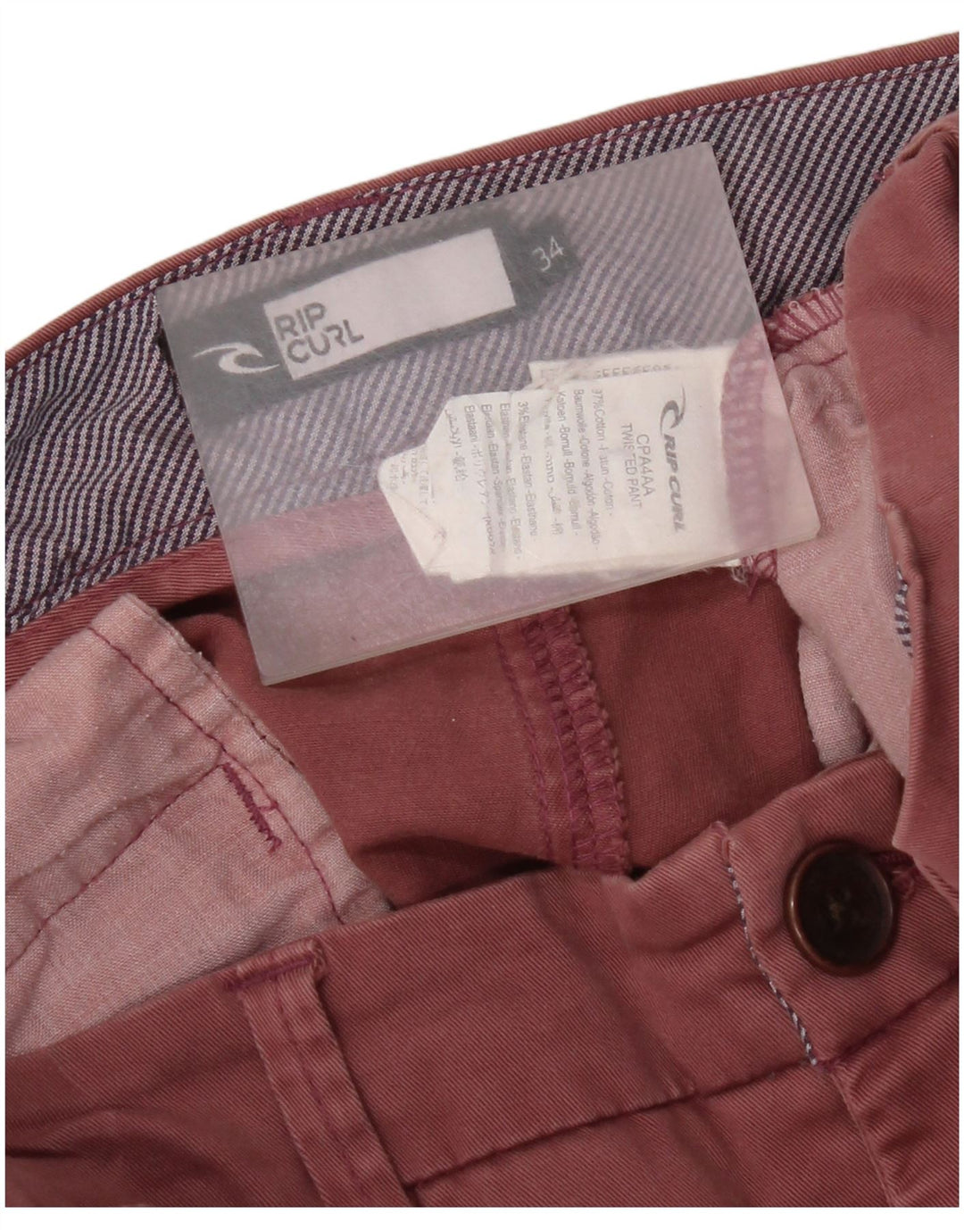 Rip Curl Slim Chino-Hose für Herren, W34, L30, Kastanienbraun, Baumwolle