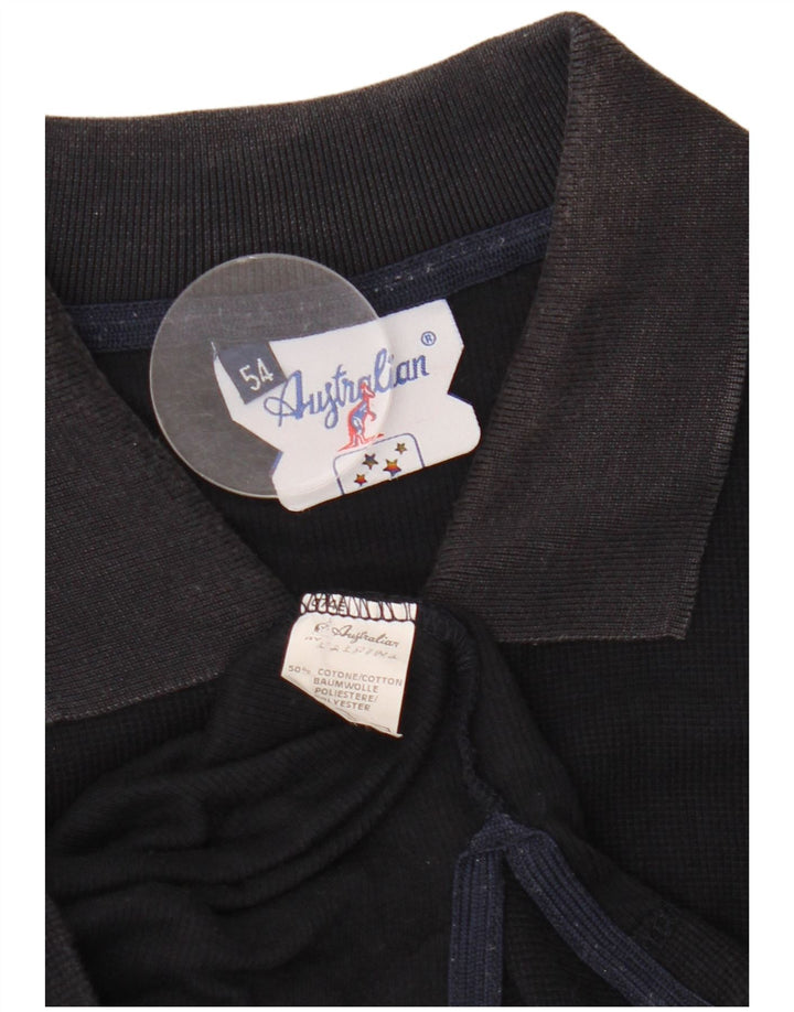 AUSTRALIAN L'ALPINA Herren Kurzarmhemd IT 54 XL Marineblau Baumwolle