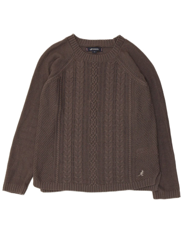 Kangol Damen-Pullover mit U-Boot-Ausschnitt, Gr. 10, Small, Grau, Acryl