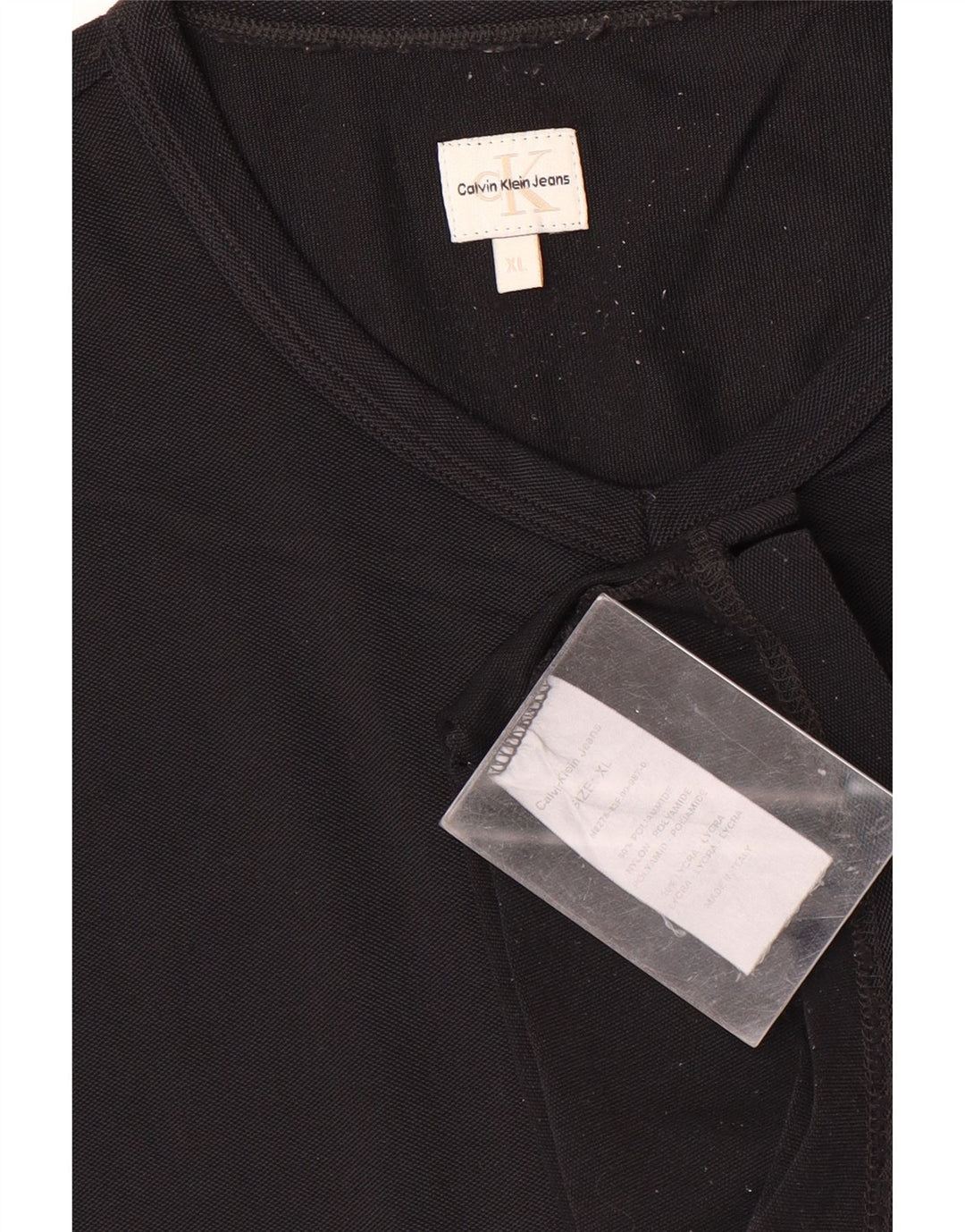 Calvin Klein Jeans Herren T-Shirt Top XL Schwarz Polyamid