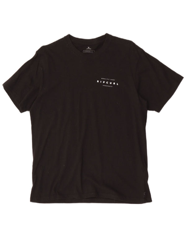 Rip Curl Mens Standard Fit Graphic T-Shirt Top Large Black Cotton