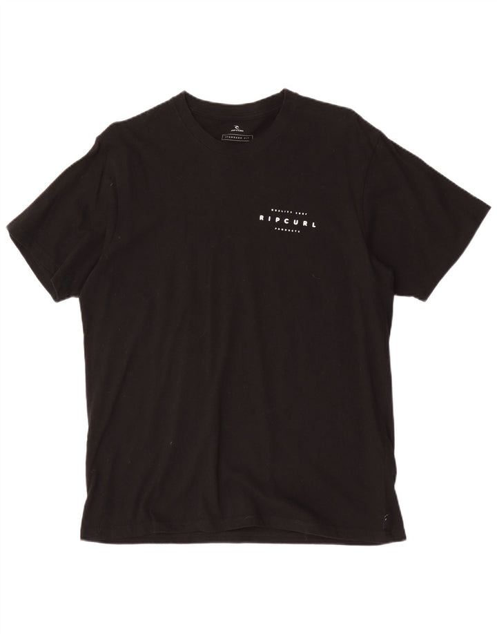 Rip Curl Herren-T-Shirt mit Standard-Passform, Grafik, Größe L, Schwarz, Baumwolle