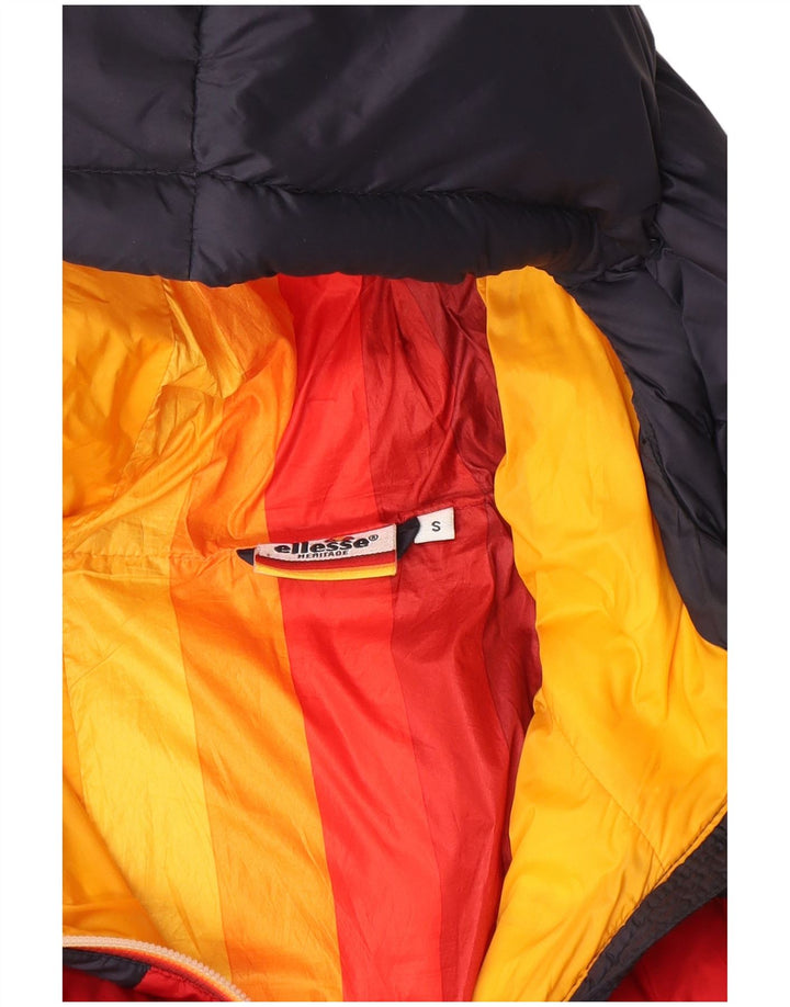 Ellesse Herren Heritage Wattierte Jacke UK 36 Small Marineblau Farbblock