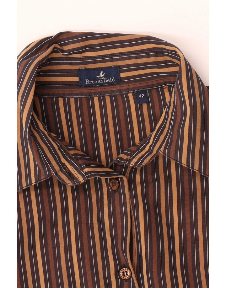 Brooksfield Damen Hemd IT 42 Mittelbraun gestreift