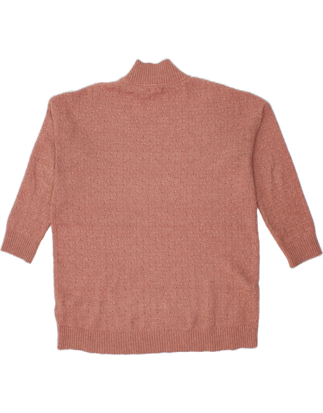 FAT FACE Womens Longline Turtle Neck Jumper Sweater UK 12 Medium  Pink Vintage Fat Face and Second-Hand Fat Face from Messina Hembry 